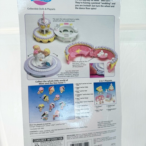 1994 NIP Bluebird Polly Pocket MIMI & The GOO Goos WEDDING DAY Cake RARE HTF - Picture 3 of 4